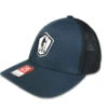 Mystery Tackle Box Fitted Crest Logo Hat -Cheap Fishing Shop 50 25 mtb 10003 navy webv1 1