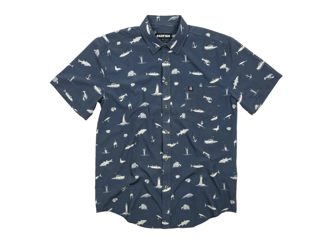 Badfish Cuttyhunk Short Sleeve Button Up Shirt 3 Badfish Cuttyhunk Short Sleeve Button Up Shirt