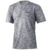 HUK Icon X Running Lakes Short Sleeve Shirt -Cheap Fishing Shop huk iconxrunninglakesss overcastgrey front 51 01 huk 10000 5