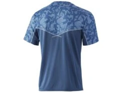 HUK Icon X Running Lakes Short Sleeve Shirt -Cheap Fishing Shop huk iconxrunninglakesss titaniumblue back 51 01 huk 10000