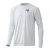 HUK Big Mouth Pursuit Long Sleeve Shirt -Cheap Fishing Shop huk white bigmouthpursuitls front 51 10 huk 10000w2x
