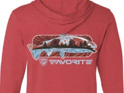 Favorite Fishing Simmer Tri-Blend Hoodie -Cheap Fishing Shop simmer trout rd hthr bk detail