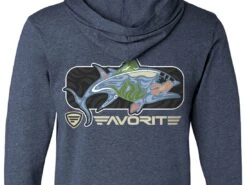 Favorite Fishing Simmer Tri-Blend Hoodie -Cheap Fishing Shop simmer tuna nvy frst bk detail