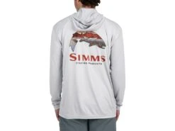 Simms Tech Hoody 9 Simms Tech Hoody -Cheap Fishing Shop simms flamesterling troutlogo techhoody backmodelhooddown 51 10 sim 10013t