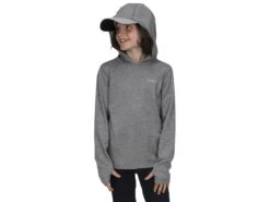 Simms Kids Bugstopper® Hoody -Cheap Fishing Shop simms steelheather kidsbugstopperhoody modelhood 50 99 sim 100010shs